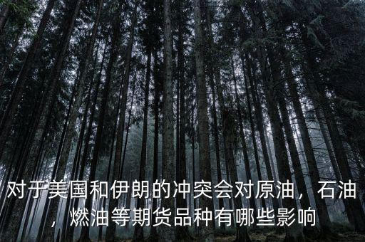 對(duì)于美國(guó)和伊朗的沖突會(huì)對(duì)原油，石油，燃油等期貨品種有哪些影響