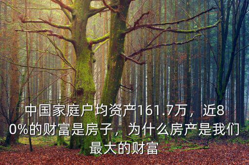 中國家庭戶均資產(chǎn)161.7萬，近80%的財富是房子，為什么房產(chǎn)是我們最大的財富