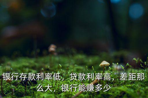 銀行存款利率低，貸款利率高，差距那么大，銀行能賺多少