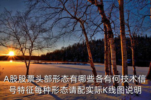 A股股票頭部形態(tài)有哪些各有何技術(shù)信號(hào)特征每種形態(tài)請(qǐng)配實(shí)際K線圖說(shuō)明