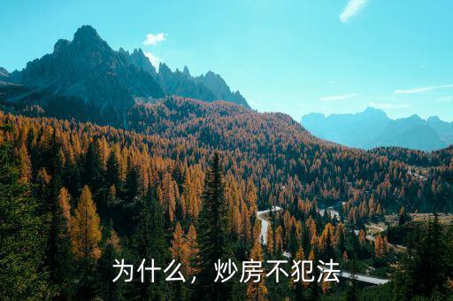 為什么，炒房不犯法