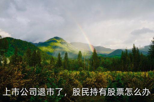 上市公司退市了，股民持有股票怎么辦