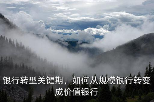 銀行轉(zhuǎn)型關(guān)鍵期，如何從規(guī)模銀行轉(zhuǎn)變成價值銀行