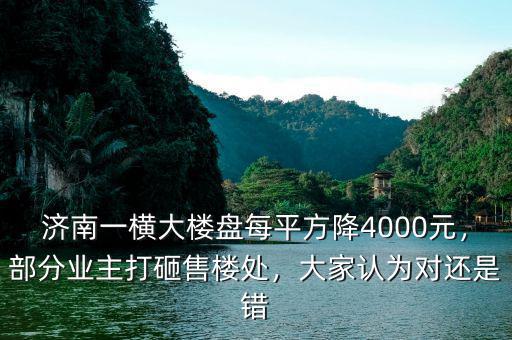 濟(jì)南一橫大樓盤每平方降4000元，部分業(yè)主打砸售樓處，大家認(rèn)為對(duì)還是錯(cuò)