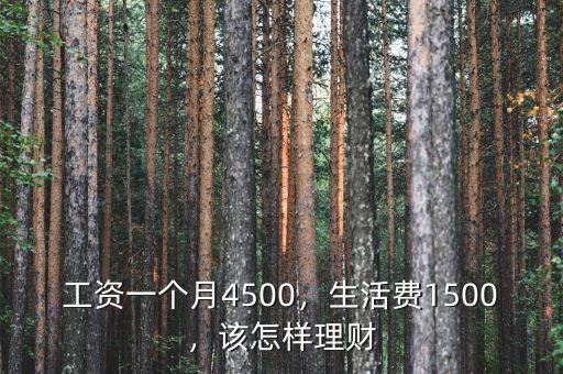 工資一個月4500，生活費1500，該怎樣理財