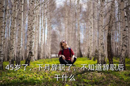 45歲了，下月辭職了，不知道辭職后干什么