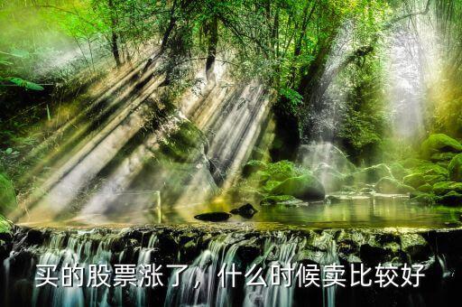買的股票漲了，什么時候賣比較好