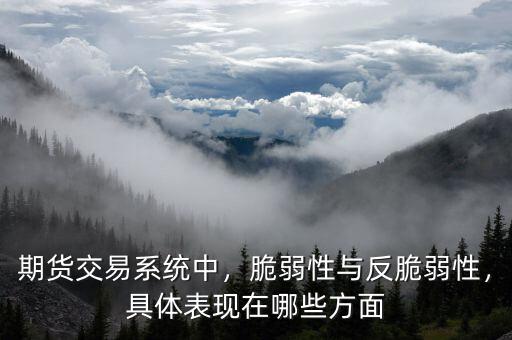期貨交易系統(tǒng)中，脆弱性與反脆弱性，具體表現(xiàn)在哪些方面