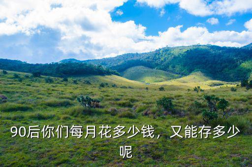 90后你們每月花多少錢，又能存多少呢