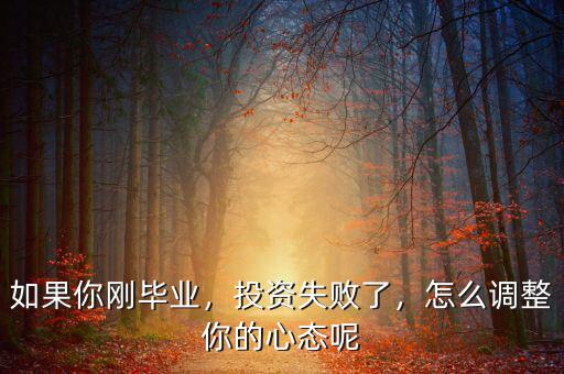 如果你剛畢業(yè)，投資失敗了，怎么調(diào)整你的心態(tài)呢