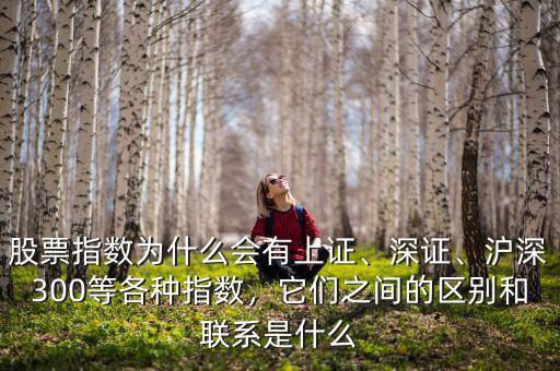 股票指數(shù)為什么會(huì)有上證、深證、滬深300等各種指數(shù)，它們之間的區(qū)別和聯(lián)系是什么