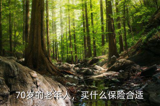 70歲的老年人，買什么保險合適