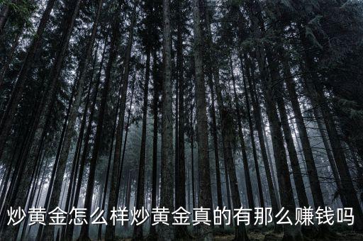 炒黃金怎么樣炒黃金真的有那么賺錢(qián)嗎