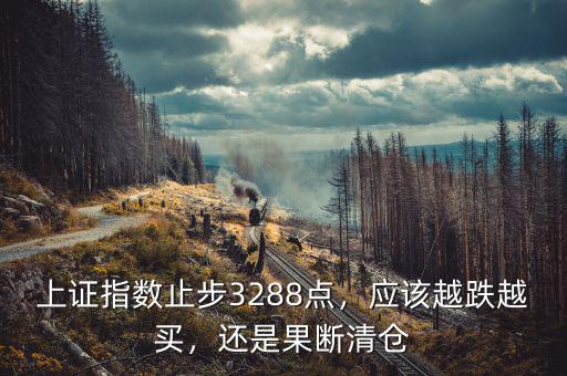 上證指數(shù)止步3288點(diǎn)，應(yīng)該越跌越買，還是果斷清倉