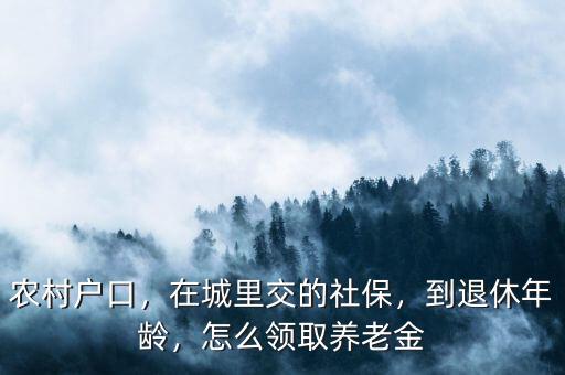 農民怎么領取退休金,農民老了能不能領退休金