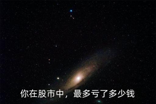 你在股市中，最多虧了多少錢