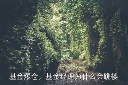 基金爆倉，基金經(jīng)理為什么會跳樓