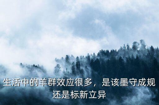 生活中的羊群效應(yīng)很多，是該墨守成規(guī)還是標新立異