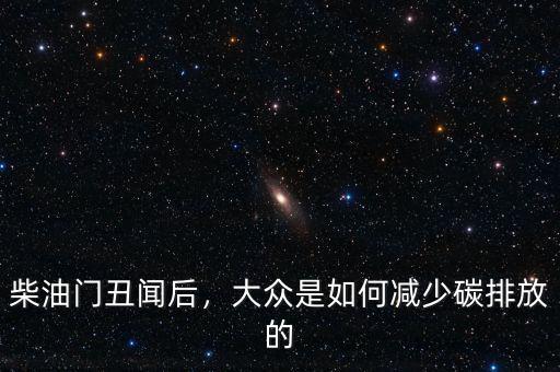 柴油門丑聞后，大眾是如何減少碳排放的