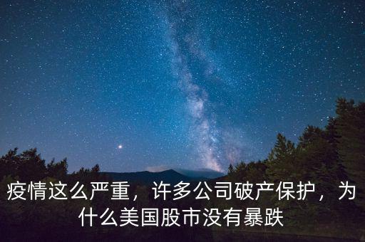 疫情這么嚴(yán)重，許多公司破產(chǎn)保護(hù)，為什么美國股市沒有暴跌