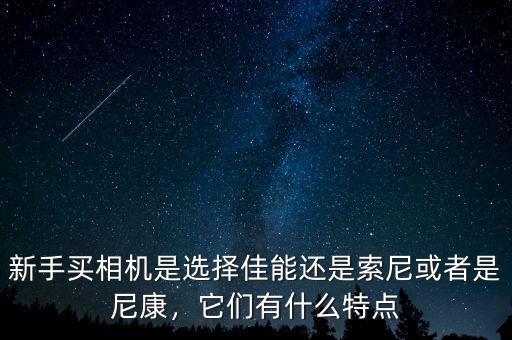 新手買(mǎi)相機(jī)是選擇佳能還是索尼或者是尼康，它們有什么特點(diǎn)