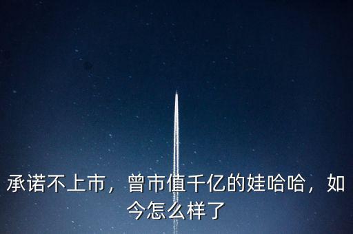 承諾不上市，曾市值千億的娃哈哈，如今怎么樣了