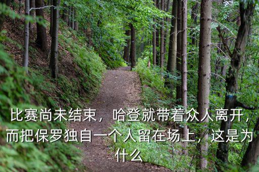 比賽尚未結(jié)束，哈登就帶著眾人離開，而把保羅獨自一個人留在場上，這是為什么