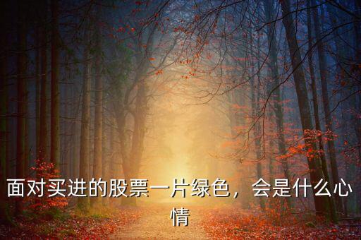 面對(duì)買進(jìn)的股票一片綠色，會(huì)是什么心情