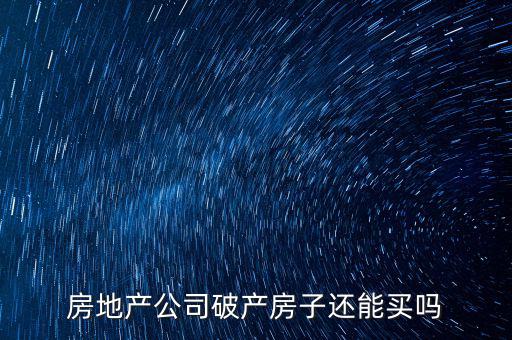 房地產(chǎn)公司破產(chǎn)房子還能買(mǎi)嗎