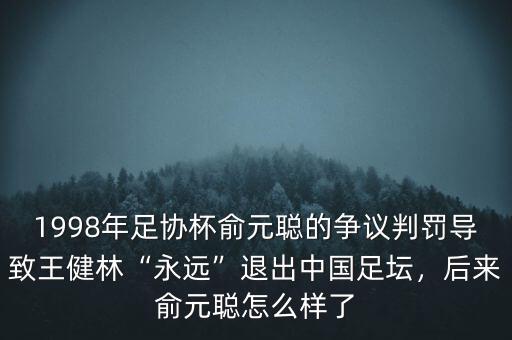 1998年足協(xié)杯俞元聰?shù)臓?zhēng)議判罰導(dǎo)致王健林“永遠(yuǎn)”退出中國(guó)足壇，后來(lái)俞元聰怎么樣了