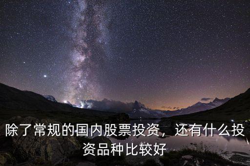 除了常規(guī)的國內股票投資，還有什么投資品種比較好