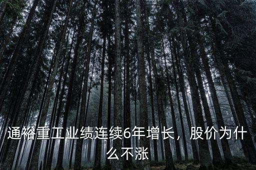 通裕重工業(yè)績(jī)連續(xù)6年增長，股價(jià)為什么不漲