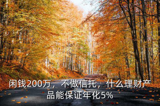 閑錢200萬，不做信托，什么理財(cái)產(chǎn)品能保證年化5%