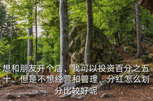 想和朋友開個(gè)店、我可以投資百分之五十、但是不想經(jīng)營和管理、分紅怎么劃分比較好呢