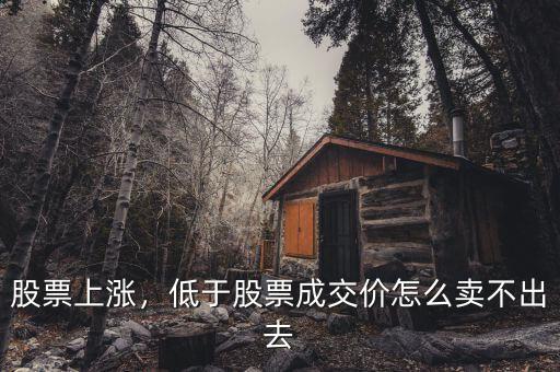 股票上漲，低于股票成交價(jià)怎么賣不出去