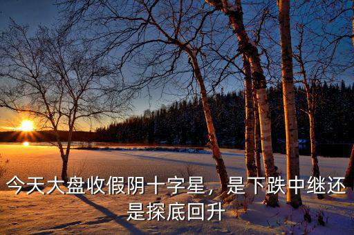 今天大盤收假陰十字星，是下跌中繼還是探底回升