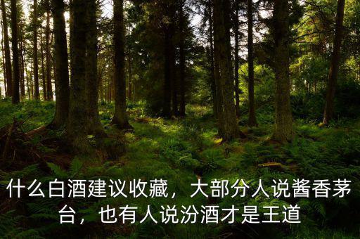 什么白酒建議收藏，大部分人說醬香茅臺，也有人說汾酒才是王道
