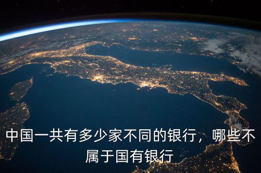 中國一共有多少家不同的銀行，哪些不屬于國有銀行