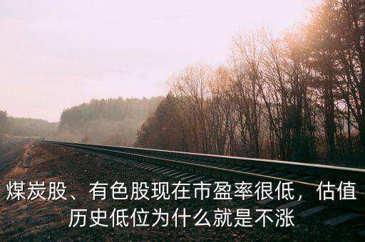 煤炭股、有色股現(xiàn)在市盈率很低，估值歷史低位為什么就是不漲