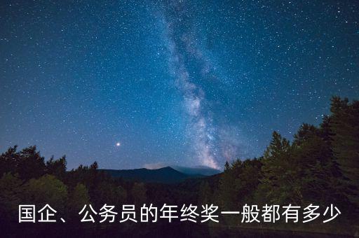 國企、公務(wù)員的年終獎一般都有多少