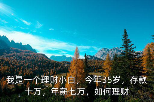 我是一個(gè)理財(cái)小白，今年35歲，存款十萬(wàn)，年薪七萬(wàn)，如何理財(cái)