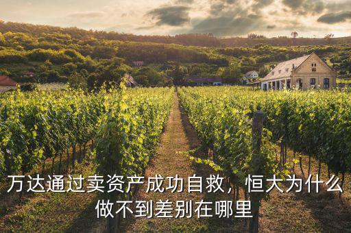 萬(wàn)達(dá)通過(guò)賣資產(chǎn)成功自救，恒大為什么做不到差別在哪里
