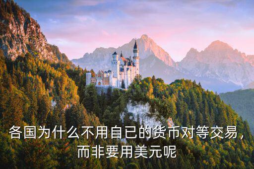 各國為什么不用自已的貨幣對等交易，而非要用美元呢