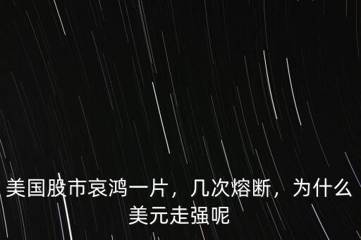 美國股市哀鴻一片，幾次熔斷，為什么美元走強呢