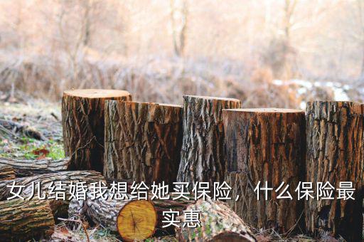 女兒結(jié)婚我想給她買保險，什么保險最實惠