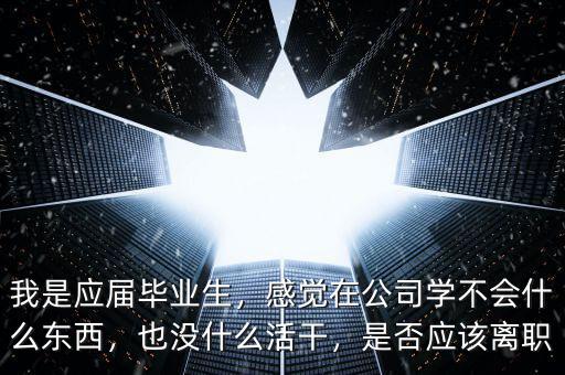 我是應(yīng)屆畢業(yè)生，感覺在公司學(xué)不會什么東西，也沒什么活干，是否應(yīng)該離職