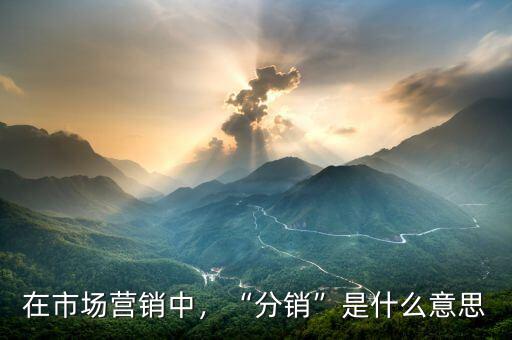 在市場營銷中，“分銷”是什么意思
