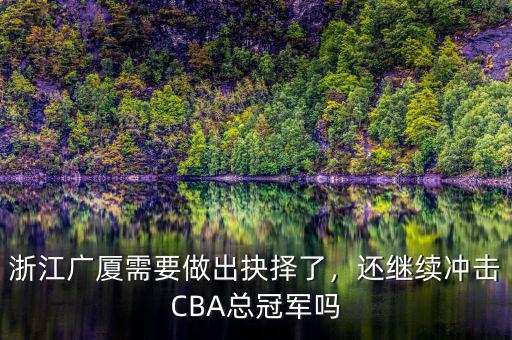浙江廣廈需要做出抉擇了，還繼續(xù)沖擊CBA總冠軍嗎