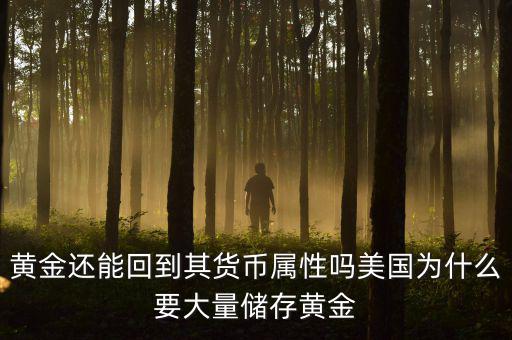 為什么黃金以美國為方向,美國為什么要大量儲(chǔ)存黃金