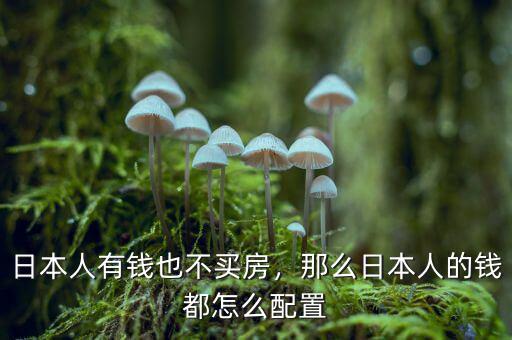 日本人怎么理財(cái),日本人有錢(qián)也不買(mǎi)房